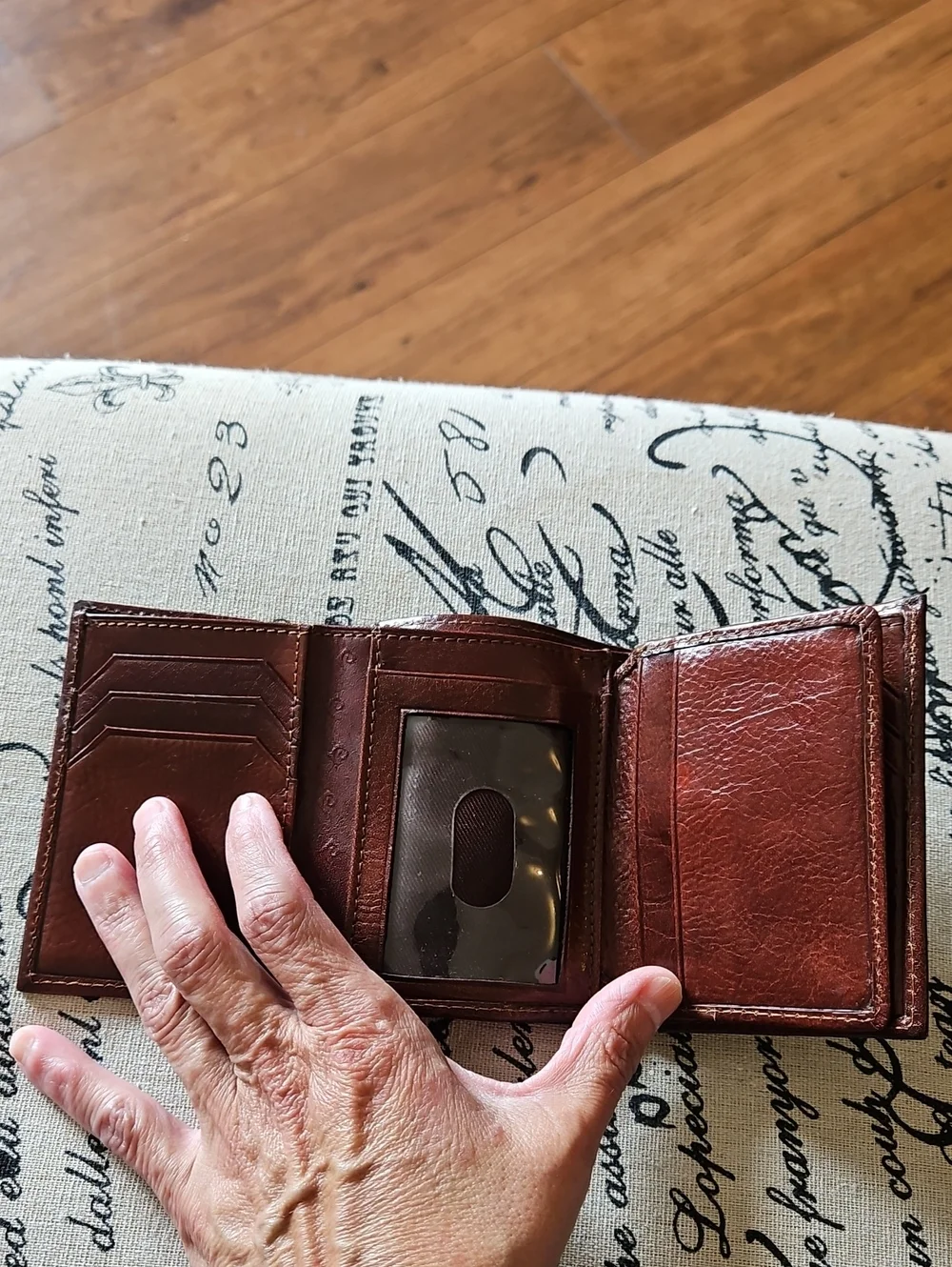 Pierre Cardin Brown Leather Bifold Wallet